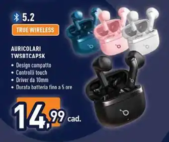 Unieuro Auricolari TWSBTCAPSK offerta