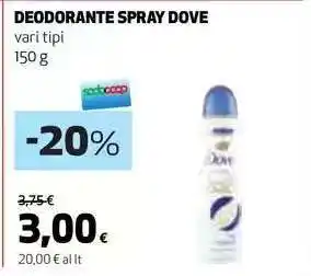 Coop DEODORANTE SPRAY DOVE offerta