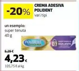 Coop CREMA ADESIVA POLIDENT offerta
