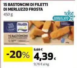 Coop 15 BASTONCINI DI FILETTI DI MERLUZZO FROSTA offerta