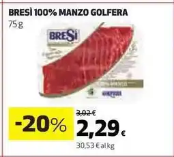 Coop BRESÌ 100% MANZO GOLFIERA offerta