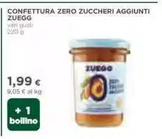 Coop CONFETTURA ZERO ZUCCHERI AGGIUNTI ZUEGG offerta