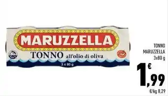 Conad City Tonno Maruzzella 3x80g offerta