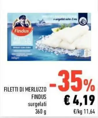 Conad City Findus Filetti Di Merluzzo 360 g offerta