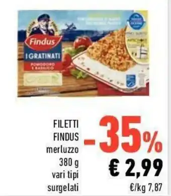 Conad City Findus Filetti Merluzzo 380 g offerta