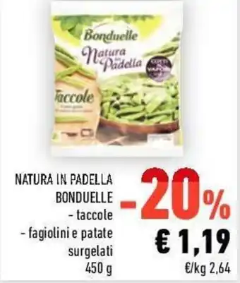 Conad City Bonduelle Natura in Padella - Taccole, Fagiolini e patate surgelati 450 g offerta