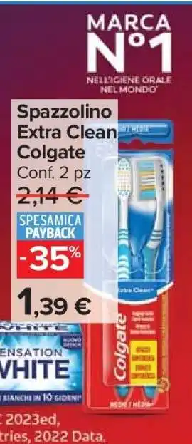 Carrefour Spazzolino Extra Clean Colgate offerta