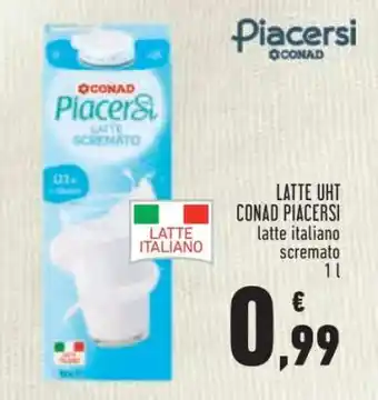 Conad LATTE UHT CONAD PIACERSI offerta