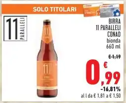 Conad BIRRA 11 PARALLELI CONAD offerta