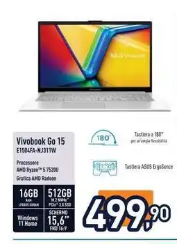 Unieuro Vivobook Go 15 offerta