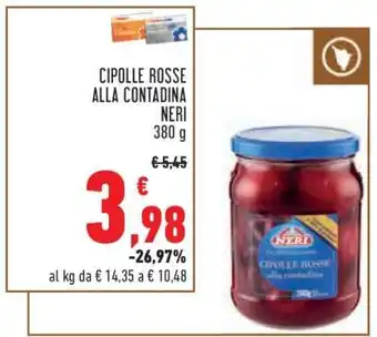 Conad CIPOLLE ROSSE ALLA CONTADINA NERI offerta
