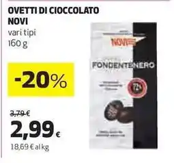 Coop OVETTI DI CIOCCOLATO NOVI offerta