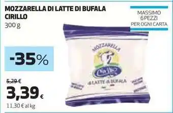 Coop MOZZARELLA DI LATTE DI BUFALA CIRILLO offerta
