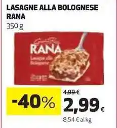 Coop LASAGNE ALLA BOLOGNESE RANA offerta