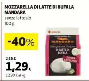 Coop Mozzarella di latte di bufala MANDARA offerta