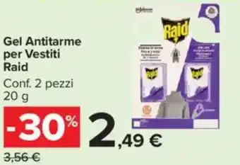Carrefour Market Gel Antitarme per Vestiti Raid offerta