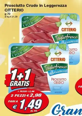 Prix Quality Citterio Prosciutto Crudo in Leggerezza 70g offerta