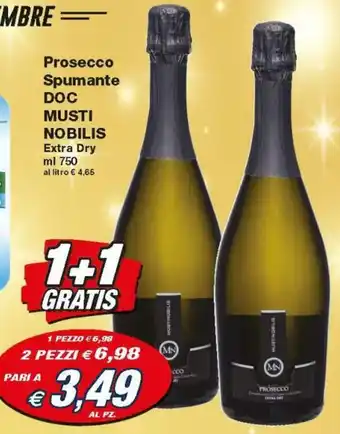 Prix Quality Musti Nobilis Prosecco Spumante DOC 750ml offerta