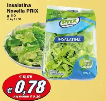 Prix Quality Prix Novella Insalatina 110g offerta