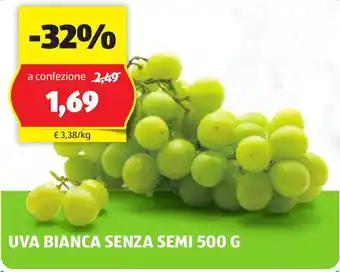 ALDI Uva bianca senza semi offerta