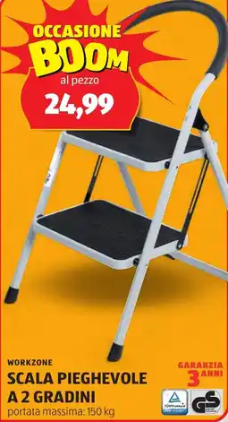 ALDI Workzone scala pieghevole a 2 gradini offerta