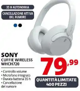 Comet Sony cuffie wireless whch720 offerta