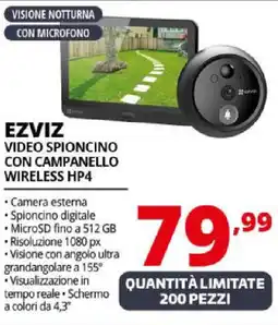 Ezviz video spioncino con campanello wireless HP4