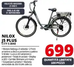 Comet Nilox 15 plus city e-bike offerta