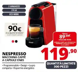 Comet Nespresso macchina caffè a capsule EN85 offerta