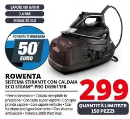 Comet Rowenta sistema stirante con caldaia eco steam pro DG9611F0 offerta