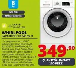 Comet Whirlpool lavatrice FFB 846 SV IT offerta