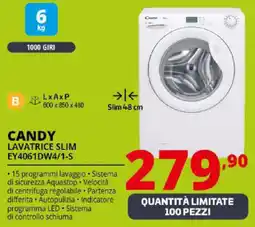 Comet Candy lavatrice slim EY4061DW4/1-5 offerta