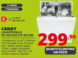 Comet Candy lavastoviglie da incasso CIP 3E7LOW offerta