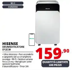 Comet Hisense DEUMIDIFICATORE D12CW offerta