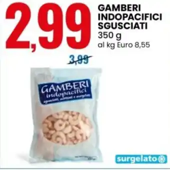 Eurospin Gamberi indopacifici sgusciati offerta