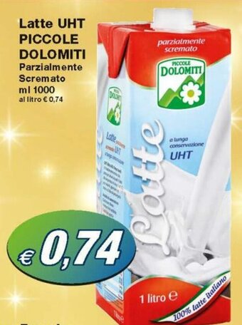 Prix Quality Piccole Dolomiti Latte UHT 1000ml offerta