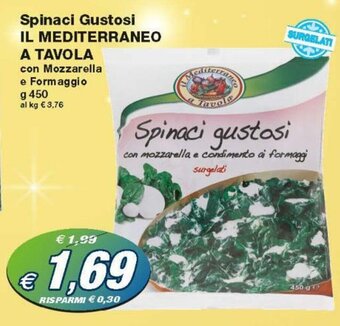 Prix Quality Il Mediterraneo A Tavola Spinaci Gustosi 450g offerta