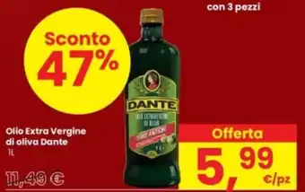 Interspar Olio Extra Vergine di oliva Dante offerta