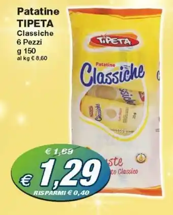 Prix Quality Tipeta Patatine 6 pezzi 150g offerta