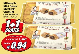 Prix Quality Matilde Vicenzi Millefoglie Mini Snack 125g offerta