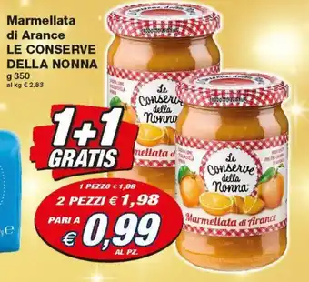 Prix Quality Le Conserve Della Nonna Marmellata di Arance 350g offerta