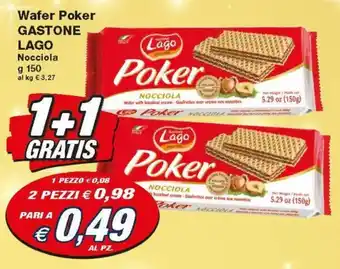 Prix Quality Gastrone Lago Wafer Poker 150g offerta