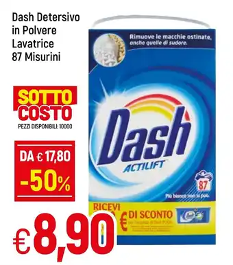Famila Dash Detersivo in Polvere Lavatrice 87 Misurini offerta
