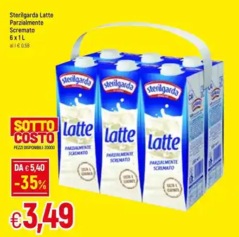 Famila Sterilgarda Latte Parzialmente Scremato 6 x 1L offerta