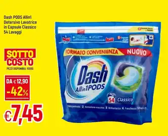 Famila Dash All in 1 Pods Detersivo Lavatrice in Capsule Classico 54 lavaggi offerta