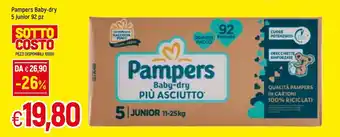 Famila Pampers Baby-dry 5 Junior 92 pz offerta