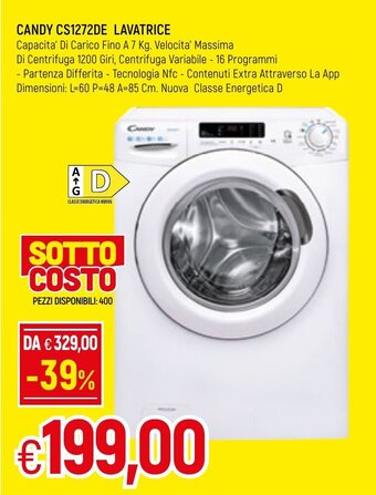 Famila Candy CS1272DE Lavatrice offerta