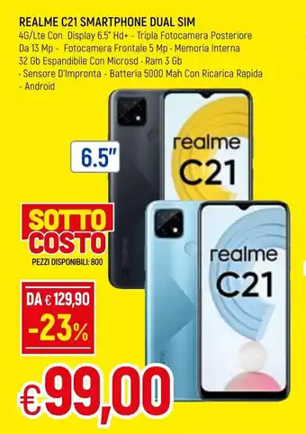 Famila Realme C21 Smartphone Dual Sim offerta