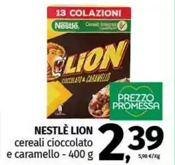 Pam NESTLE LION cereali cioccolato e caramello offerta