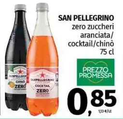 Pam SAN PELLEGRINO zero zuccheri aranciata/ cocktail/chinò offerta